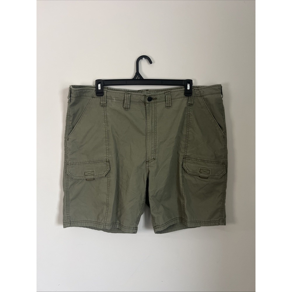 Wrangler Shorts Mens 44 Green Outdoor Cargo Stretch Hiking Camping Workwear